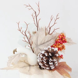 Offre Spéciale : Fleurs artificielles durables en mousse, imitation citrouille blanche, dans un pot de fleurs pour Halloween, Noël, Thanksgiving, Nouvel An - Product Image 5