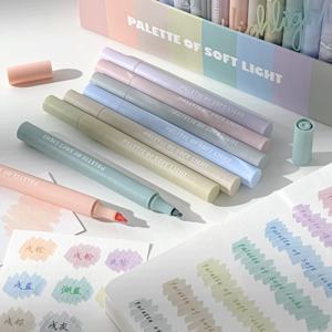 Encre à base d'eau à pointe oblique - 8 <span class=keywords><strong>couleurs</strong></span> - Forme mignonne - Fournitures scolaires - Commande en gros - Logo personnalisé ODM - Mini <span class=keywords><strong>surligneur</strong></span> - Product Image 1