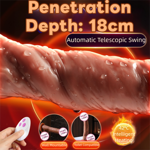 Реалистичный вибратор-дилдо с подогревом и дистанционным управлением для женщин и пар, с функцией толчков и массажа точки G - Product Image 6