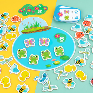 Hot bán trẻ em mầm non bằng gỗ sáng tạo AO đếm trò chơi giáo dục động vật kỹ thuật số nhận thức đồ chơi toán học đếm phù hợp với trò chơi - Product Image 3