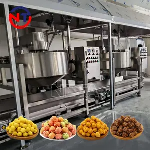 Caramel chocolate coloured popcorn making machine for butterfly ball popcorn factory from manufacturer price