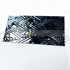 EX438 Tôle en acier inoxydable gaufré de haute qualité, approvisionnement direct d'usine, motif gaufré, couleur PVD - Product Image 3