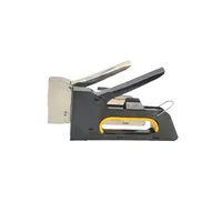 Einzelner schwarzer kleiner Griff, anpassbar, Direktversand ab Werk, Modell Ch6.0, 8mm Nagellänge, Drucklufttacker, Schwarz-Silber, zweifarbig