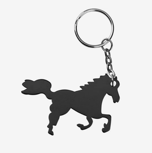 Porte-clés personnalisé en forme de cheval ou de poney, logo imprimé, porte-clés en métal et cuir promotionnel, cadeau d'entreprise, souvenirs équestres - Product Image 4