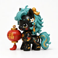 Lanterne Lumineuse en PVC Personnalisable et Amusante, Boîte Mystère Cheval 9cm, Jouet Promotionnel, Figurine de Collection Designer, Cadeau, Jouet d'Art, Collections