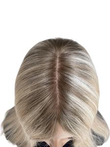 2025 Venda Quente Artesanal 6.5x7 ''Topper De Seda Pode Ser Usada a Qualquer Momento Peruca De Cabelo Humano Natural Embalagem Personalizada - Product Image 3