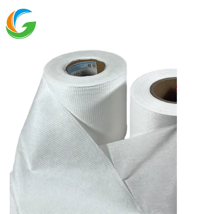 Emas Spunlace sekali pakai warna Nonwoven kode pengelapan dicetak Spunbond/spunlace 100% pp kain Nonwoven