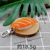 Modèle de poisson réaliste japonais pour sushis, porte-clés, pendentif, breloque décorative pour sacs de femmes, simulation en plastique, modèle de jouet XY