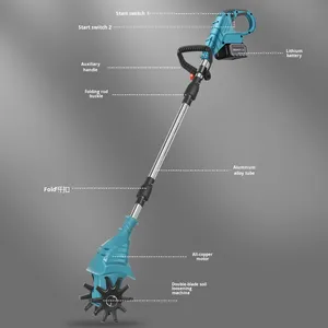 Micro-cultivateur <span class=keywords><strong>électrique</strong></span> FengLi 3.0 Hp 21V 2.5Ah avec <span class=keywords><strong>batterie</strong></span>, petite machine agricole pour le désherbage rotatif du sol - Product Image 2