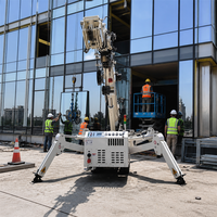 Mini-grue araignée de 10 tonnes avec une hauteur de levage de 20 mètres pour les travaux d'érection et d'assemblage de structures en acier