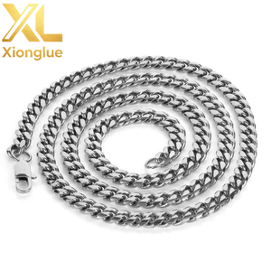 Jewelers 2025 Wholesale Custom Chunky <b>Fasten</b> Stainless Steel Hiphop Necklace Bracelet 10mm Miami Cuban Link Chain Men - Product Image 6