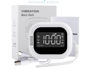 Reloj Despertador Digital Bluetooth Recargable y Portátil con Vibración, Pantalla de Semana, Ideal para Viajes, Reloj de Mesa Inteligente para Personas con Sueño Pesado - Product Image 6