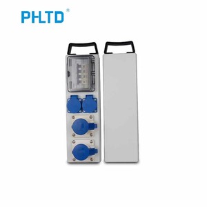 Boîte <span class=keywords><strong>de</strong></span> distribution d'énergie temporaire pour chantier <span class=keywords><strong>de</strong></span> construction en extérieur ignifuge PHLTD, monophasée, pratique, en plastique - Product Image 2
