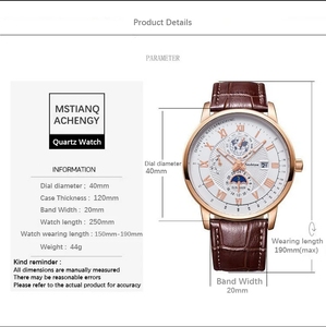 <span class=keywords><strong>Orologio</strong></span> da <span class=keywords><strong>Uomo</strong></span> Classico con <span class=keywords><strong>Cinturino</strong></span> <span class=keywords><strong>in</strong></span> <span class=keywords><strong>Pelle</strong></span>, Movimento al Quarzo, Impermeabile e Luminoso - Product Image 5