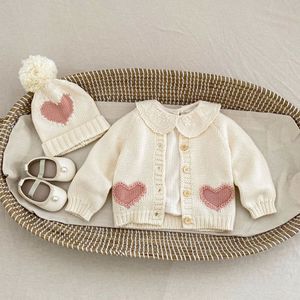 Setelan Cardigan Rajut Musim Gugur Engepapa untuk Anak Perempuan dan Laki-laki, Termasuk Topi, Pakaian Bayi Katun, Jaket Bayi - Product Image 3