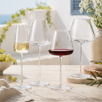 Ensemble de verres à vin en cristal avec logo personnalisé et coffret cadeau de luxe, verrerie haut de gamme pour hôtel, mariage, banquet, événement, bar et cadeaux d'entreprise