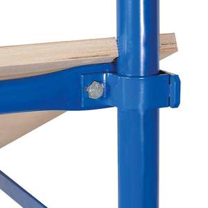 WxTxH 1050x500x1450 mm 4 Swivel Castors with <b>Parking</b> Brake <b>Equipped</b> with 15 Clipbox Shelf Trolley with 5-levels Storage Racks - Product Image 3