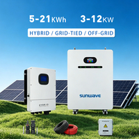 Système de stockage d'énergie solaire 5KW 8KW 10KW 20KW avec micro-onduleur, batterie compacte et kit de panneaux solaires