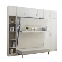 Ensembles de meubles de chambre à coucher intelligents, lit mural pliable vertical avec canapé
