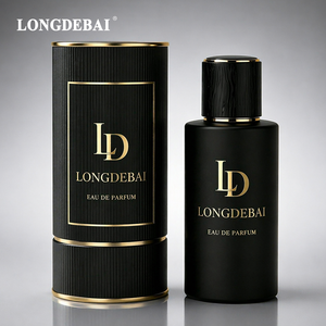 Botella de Perfume Negra Mate de Lujo con Logotipo Personalizado, 30ml 50ml 100ml, Botella de Perfume de Vidrio Transparente Vacía con Caja Cilíndrica de Papel - Product Image 1