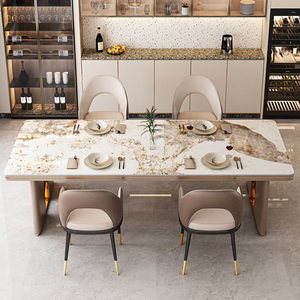 Set di Mobili di Lusso <span class=keywords><strong>per</strong></span> Sala <span class=keywords><strong>da</strong></span> <span class=keywords><strong>Pranzo</strong></span>, <span class=keywords><strong>Tavolo</strong></span> in Pietra Sinterizzata Antico e Moderno con 8-10 <span class=keywords><strong>Sedie</strong></span> - Product Image 2