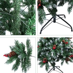 New Design High Quality Standing Personalized Mx Red Berry Pine Cone Snow White <b>LED</b> Christmas <b>Tree</b> - Product Image 4