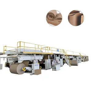 Línea de producción automática de láminas corrugadas de 3/5/7 capas y máquina de fabricación de cartón corrugado