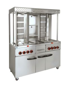 Di alta qualità commerciale a Gas Barbecue rotazione automatica verticale Shawarma Doner <span class=keywords><strong>Kebab</strong></span> macchina Grill prezzo per la vendita - Product Image 5