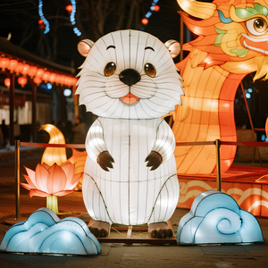 El más vendido, linterna de animales en forma de nutria, decoración duradera impermeable para festivales al aire libre junto a la playa, exposiciones acuáticas de zoológico de Navidad - Product Image 6