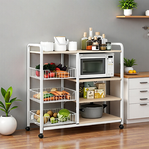 Étagère de cuisine réglable robuste <span class=keywords><strong>sur</strong></span> <span class=keywords><strong>roulettes</strong></span>, unité de rangement <span class=keywords><strong>sur</strong></span> <span class=keywords><strong>roulettes</strong></span> - Product Image 1