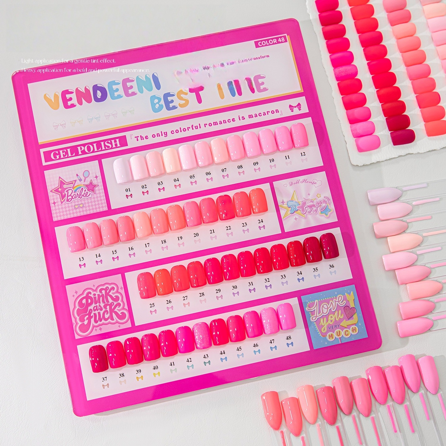 Palette de couleurs magenta barbie 48 couleurs