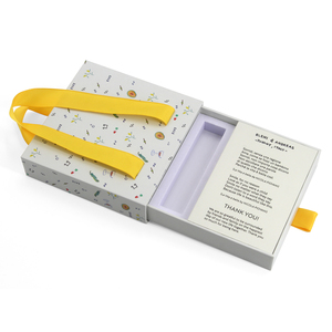 Biểu tượng tùy chỉnh mạnh mẽ cứng nhắc bao bì các tông Ngăn kéo trượt hộp giấy vận chuyển đồng hồ quà tặng ruy băng dập/dập nổi - Product Image 3