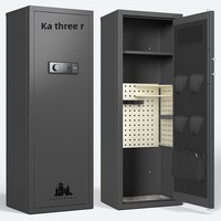 Ilock Armoire à armes ignifuge entièrement en acier, exclusive transfrontalière, avec serrure à empreinte digitale et mot de passe, pour stockage de munitions, Modèle CZQ-66