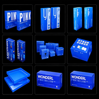 Boîtes d'emballage en plastique PVC/PET transparentes rectangulaires personnalisées écologiques en gros avec motif gaufré en feuille d'or pour la protection