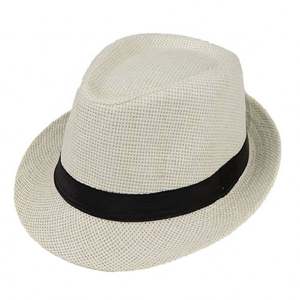 Cheap Wholesale Adult Children Summer <b>Paper</b> Straw Fedora Hat for Women Men Girl Boy Child Kid Beach Resort <b>Sun</b> Shade Dress - Product Image 2