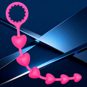 Ensemble de perles anales en silicone, perles d'entraînement anale avec anneau de sécurité, flexibles, sûres pour le corps, de qualité médicale, étanches - Product Image 5