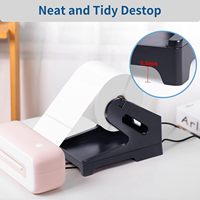 Porte-étiquette thermique pour rouleaux et étiquettes pliées en éventail Imprimante de bureau Porte-accessoire de bricolage pour imprimante d'étiquettes d'expédition
