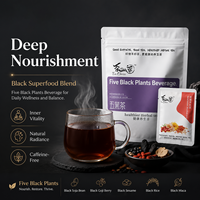 Aurorabloom Five Black Plants Health Tea Beverage - Boisson saine sans caféine aux haricots noirs, sésame et mûrier en sachet