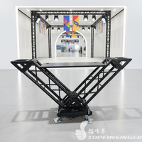 Estructura de Iluminación para Escenario de Alta Calidad con Certificación CE, Plegable, Negra, de Metal y Aluminio, para Altavoces Line Array, DJ