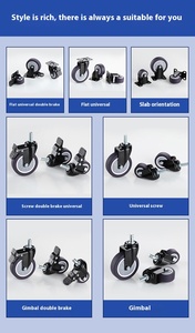 1,6 Zoll <span class=keywords><strong>PU</strong></span> Schwenks ch raube Rod Castor <span class=keywords><strong>Wheels</strong></span> Vielseitige moderne Wohnzimmer Küche Esszimmer möbel Rollen für Geräte - Product Image 6