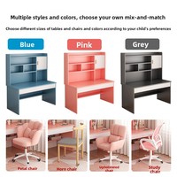 Bureau d'étude pour étudiants, bureau pour enfants, combinaison bibliothèque, bureau intégré, bureau d'écriture minimaliste pour chambre à coucher