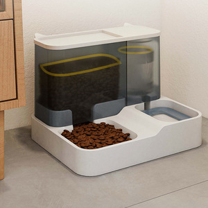 Automatic <b>Feeder</b> With Water Dispenser For <b>Cats</b> And Dogs Plastic Multifunction Pet Bowl Modern Design Solid Color - Product Image 4