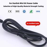 Cable de Alimentación de Alta Potencia para Starlink Mini, de Coche a Corriente Continua, Impermeable, 16AWG, PVC Negro, 20A/30A, Carga Rápida, Compatible con Starlink Mini