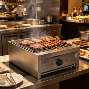 Parrilla eléctrica comercial de 4KW, 220V, de acero inoxidable, para encimera, máquina asadora eléctrica para restaurante, catering y cocina. - Product Image 4