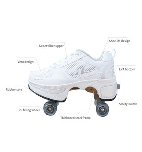 Roller ShoesWheels Rounds de chaussures de course Patins à roulettes Chaussures pour chaussures de patinage unisexes - Product Image 2