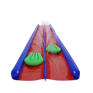Tận hưởng niềm vui mùa hè thú vị với đường trượt nước hai làn của chúng tôi được thiết kế cho trẻ em và người lớn chơi ngoài trời - Product Image 1