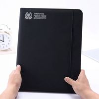 Carnet promotionnel A4 personnalisé avec logo, couverture en similicuir, logo gravé pour réunions d'affaires, dossier de gestionnaire, présentations commerciales