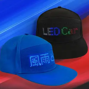 Sombrero deportivo programable con aplicación M1248, gorra de béisbol iluminada luminosa, gorra de béisbol de algodón transpirable a la moda con LED intermitente, gorra para hombre y mujer