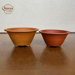 Pots à Bonsaï Yixing Ronds en Argile Violette, Petits Pots de Jardin Bohèmes <span class=keywords><strong>avec</strong></span> Drainage Supérieur, Jolis Pots à Bonsaï pour Plantes en Pot - Product Image 1