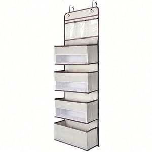 Organisateur mural pliable à 4 poches transparentes pour salle de bain, en métal moderne et durable, fourni directement par l'usine - Product Image 2